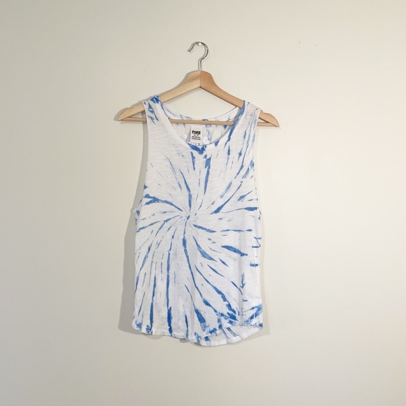 Victoria’s Secret PINK • Tie-Dye Blue and White Muscle Tank Top - Picture 1 of 4